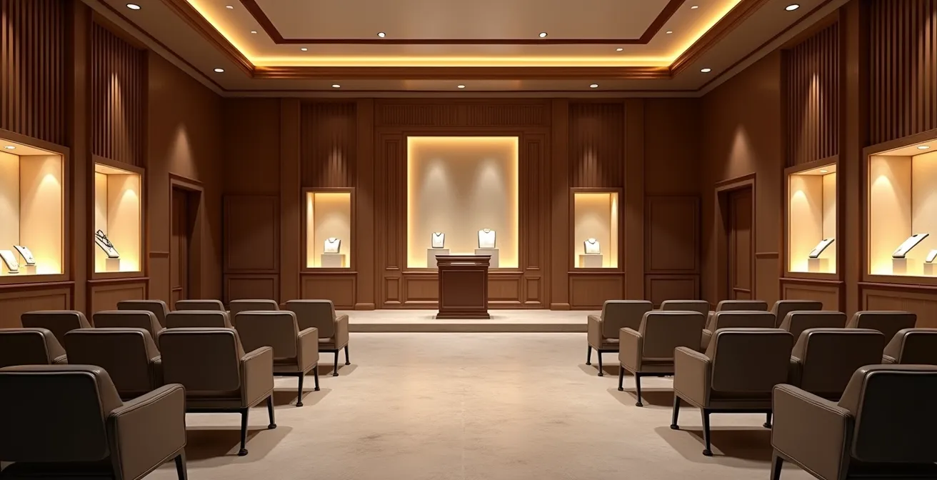 Atmosphäre einer Schmuckversteigerung im Auktionshaus