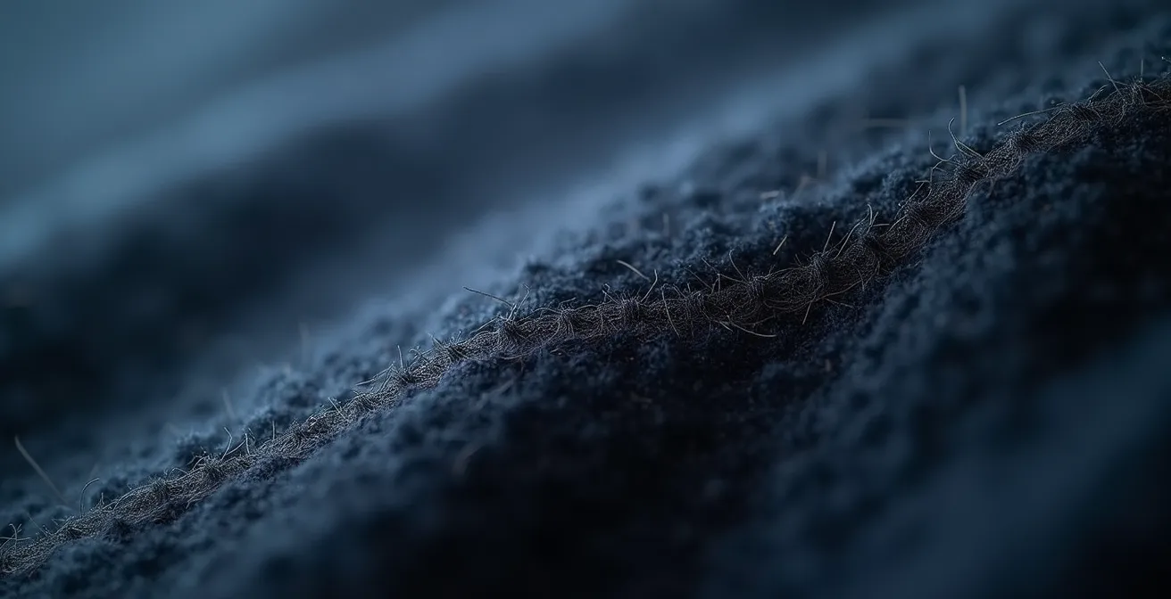 Detailaufnahme hochwertiger Winterjacke mit sichtbarer Stoffqualität