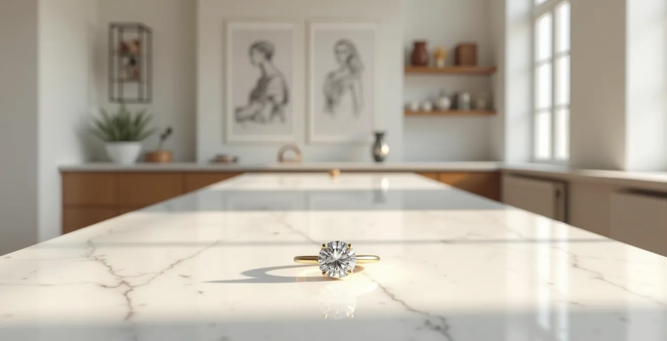 Zeitloses klassisches Schmuckdesign im minimalistischen Stil