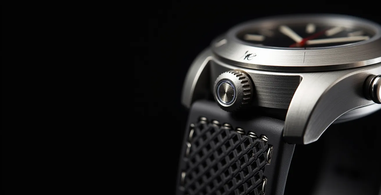 Smartes Armband an einer mechanischen Luxusuhr montiert