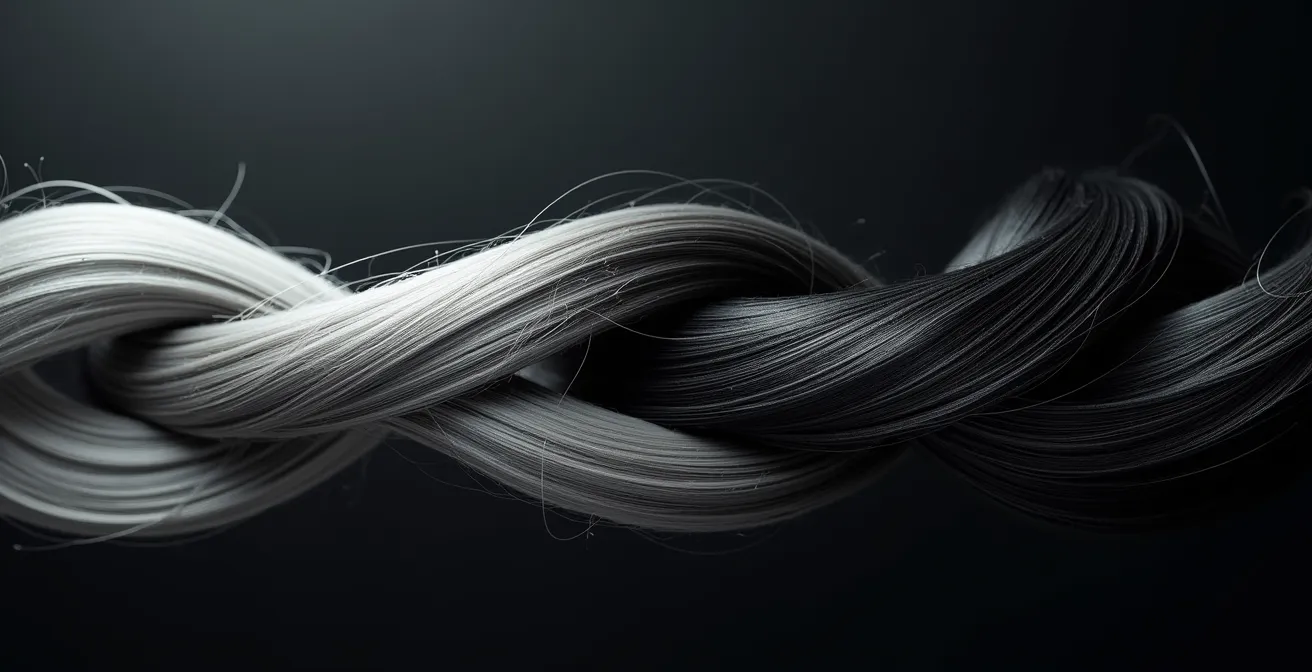 Mikroskopische Darstellung von Haarfollikeln unter Stress